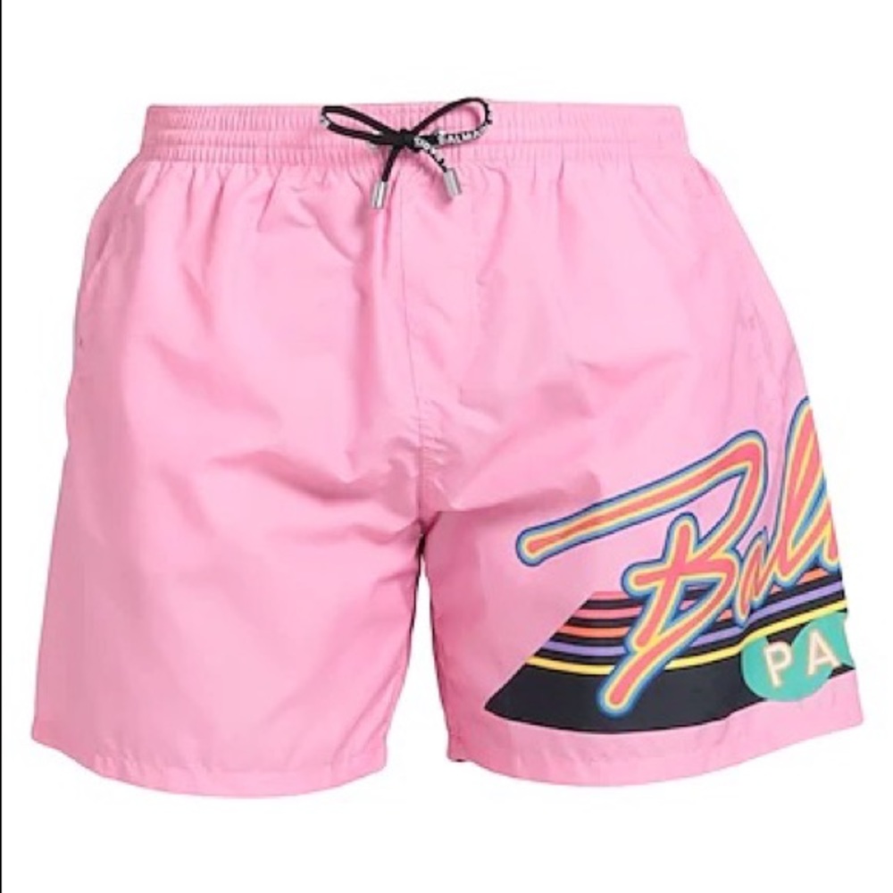 Balmain Pink Swim Trunks
